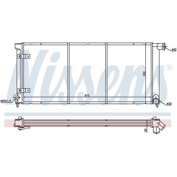 Nissen Nissens Radiator, 65175 65175